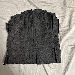 Black Textured Sleeveless Top